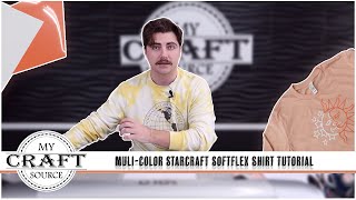 HOW TO MAKE A SHIRT USING MULTI-COLOR HTV | StarCraft SoftFlex HTV | StarCraft SOLO Cutting Machine