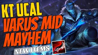 KT UCAL Plays VARUS Mid vs Jayce - Challenger Gameplay New Items Season 11 - Duskblade Of Drakthar