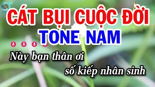 Karaoke Cát Bụi Cuộc Đời Tone Nam Gm | Nhạc Sống Mới | Karaoke Tuấn Kiệt