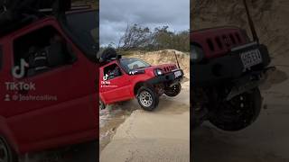 Solid Alex has left the chat! #jimny #bigred #fraserisland #adventure #JRC #camping #4x4