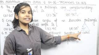 Rs Aggarwal - Exercise 16B -Chapter 16 Triangles - Math Class  6 | Basic Math Glory