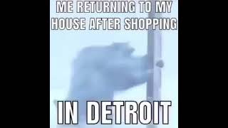 Me after returning to my house after shopping in Detroit