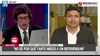 Américo Gonza en entrevista en Canal N con Jaime Chincha