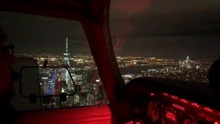 Flying the East River at Night in Mooney M20J