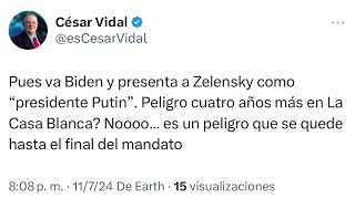 🔴 CÉSAR VIDAL | Biden presenta a Zelensky como «presidente Putin».