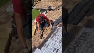 Fast Roofer! 💪 #shorts #roof #roofer #roofing #roofershelper #hammer #nails