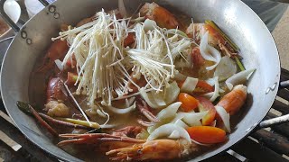 Tong yum shrimp #food #cooking tong yum soup