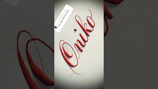 Copperplate calligraphy, tutorial: how I write your name #oniko