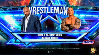 Triple H Vs Randy Orton - No Holds Barred Match At WrestleMania | WWE 2k24