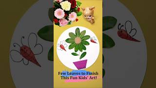 Few Leaves to Finish This Fun Kids' Leaf Art!