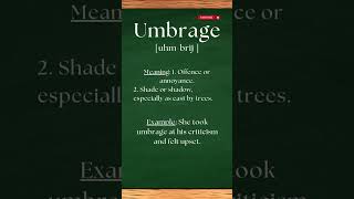 Pronounce UMBRAGE the right way #shorts #shortsvideo #pronunciation #english #Umbrage #viral