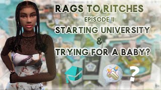 THE SIMS 4| RAGS TO RICHES CHALLENGE Ep. 11| Starting University 📚| TRYING FOR A BABY?????