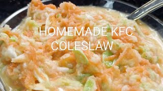 HOMEMADE COLESLAW||KFC COLESLAW||No buying coleslaw 😜😋