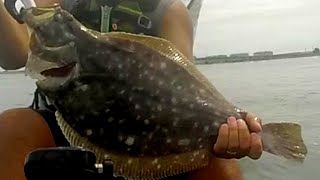 Backwater Fluke Fishing - Catching BIG Keepers - NJ Kayak Fishing