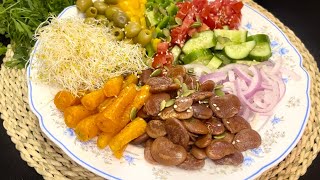 Eat this salad every day for dinner and lost 3 kg in 1 week! You'll lose belly fat! Delicious salad