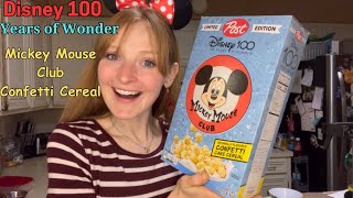 DISNEY 100 YEARS OF WONDER MICKEY MOUSE CLUB CONFETTI CAKE CEREAL