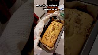 Sugar free walnut maple cake #sugarfreerecipe #shorts