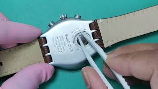 How to change the battery Swatch watch || Swatch Chronograph