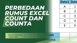 Perbedaan Rumus Excel COUNT dan COUNTA | Excel Basic