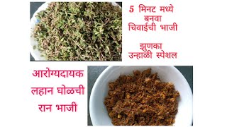 Summer season special chivai chi bhaji | चिवई ची भाजी | रान भाजी | chivalicha jhunka