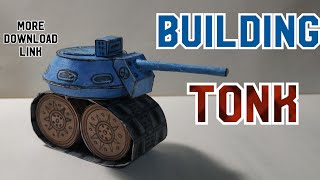 Building Tonk (Meme Tank) #papercraft #memes #tonk #papermodel #tank #military