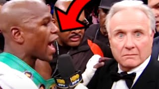 Mayweather *HEATED* INTERVIEW with Larry Merchant 😂