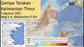 #Gempa Tarakan Kalimantan Timur (M=4,4) | 05 Agustus 2021