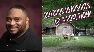 Corporate Headshots At A Goat Farm! Using Nikon Z6, Godox AD200, & Kate collapsible backdrops