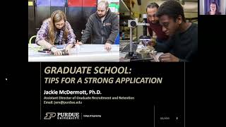 Tips for a Strong Graduate School Application Webinar - 2021