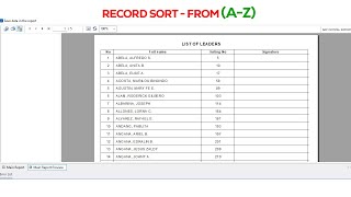 How to Sort Records to Alphabetical from (A-Z) Ascending | Crystal Reports