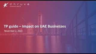 Transfer Pricing Guide - Impact on UAE Businesses