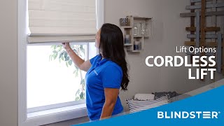 No Tools Fabric Roman Shades with Cordless Lift - Blindster QuickView