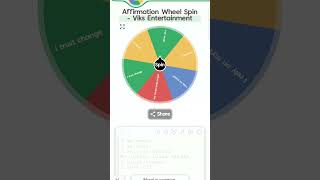 Affirmation Wheel Spin 48 #affirmation af