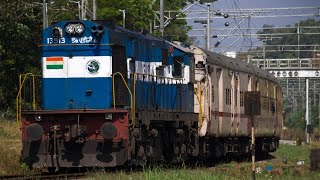 Ex Erode Alco chuggs heavily as it departs with 22150 Pune Ernakulam Superfast Express