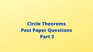 Circle Theorems: CSEC Past Paper Questions 2: Trigonometry: CXC Mathematics: : Adobe Math Lab