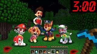 НИКОГДА НЕ ПРИЗЫВАЙ ЩЕНЯЧИЙ ПАТРУЛЬ ЕХЕ В 3 ЧАСА НОЧИ В МАЙНКРАФТ PAW PATROL MINECRAFT