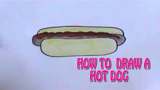 HOW TO DRAW A HOT DOG