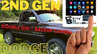 Installing a Touchscreen Double Din Stereo + BACKUP Camera in a 2nd Gen Dodge Ram (Sound Storm Sub)