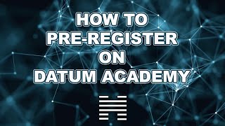 🎓HOW TO PRE-REGISTER || DATUM ACADEMY