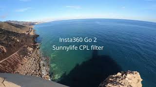 Insta360 Go2 Sunnylife filter test (none, ND8, MCUV, CPL)