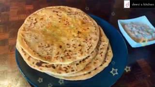 Aloo paratha recipe - potato stuffed paratha along with Boondi Raita