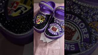 All Blinged Out - Baltimore Raven’s Custom Crocs #customcrocs #blinxbylizstl