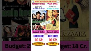 main hoon na vs veer zaara box office collection comparison✌🙏#shorts#ytshorts #comparison@next2next