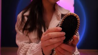 brushing your hair ASMR / brush and comb sounds,soft spoken 🩷 #asmr #hairbrushingasmr #asmrsounds