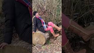 Would You Sit On a HOOD Whilst Walking In The Woods?😂😂😂#shorts #nature