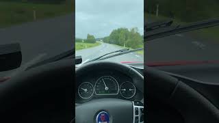 POV driving a Saab 9-3