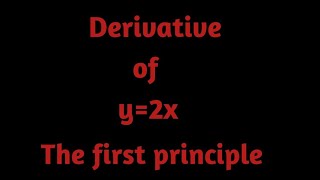 Differentiation| First principle|