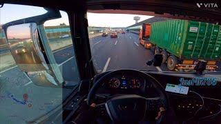 Pov Truck Driving Simulator MAN TGX 18.470 Cockpit View Gopro Video 36