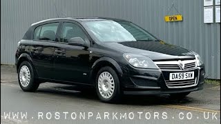 2009 (59) Vauxhall Astra 1.6i 16V Life [115] 5dr [AC] 12 stamp history for sale @rostonparkmotors