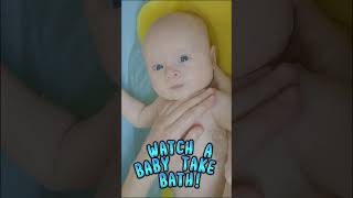 Splish Splash! Watch a baby take bath! #shorts